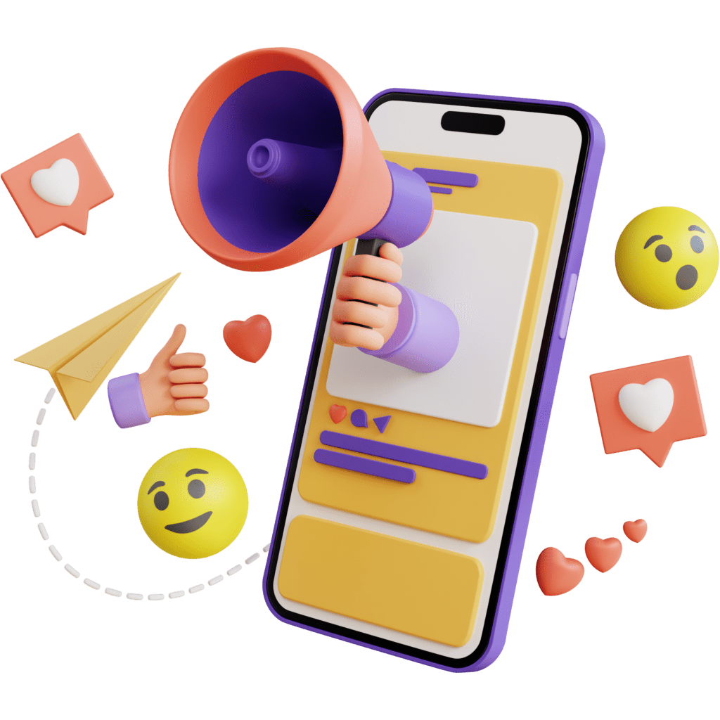Phone with speaker for marketing section banner